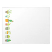 キュート図解入りの、写真付きのな多肉園縁ど ノートパッド (正面)