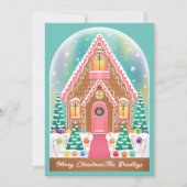 キュート図解入りの、写真付きのジンジャーブレッド シーズンカード (正面)