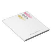 キュート図解入りの、写真付きのボヘミア夢想家モノグラム ノートパッド (アングル)