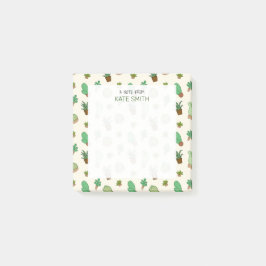 キュート図解入りの、写真付きのポットの多肉植物とサボテン ポストイット