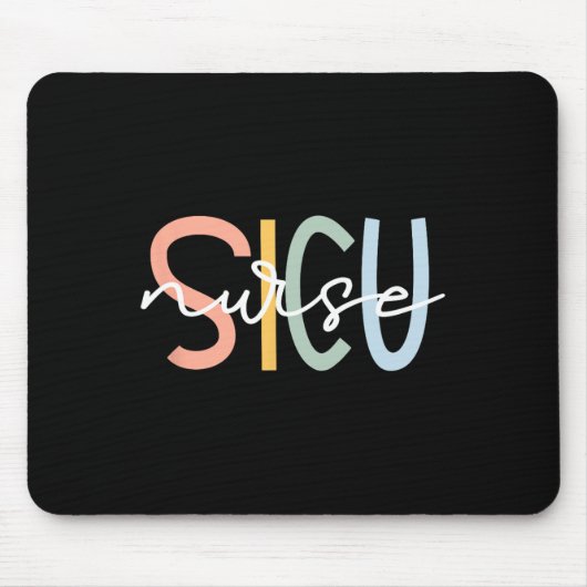 キュート外科用Icuナースシチュチーム共同。ウィメンズブレック マウスパッド (正面)