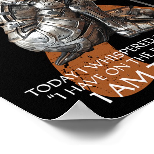 キュート多発性硬化症女性ギフトオレンジアワレネ ポスター (角)