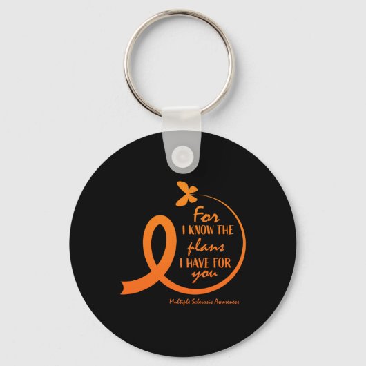 キュート多発性硬化症認識度ギフトクリスチャンB キーホルダー (正面)