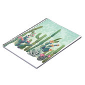 キュート多肉植物：ヴィンテージサボテン模様 ノートブック (左側)