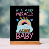 キュート奇跡ベビーワードアート子供部屋 アクリルサイン (ニュートラル)