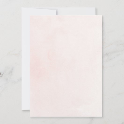 キュート婚約した婚約パーティ赤面ピンクフローラ 招待状 (裏面)