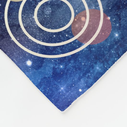 キュート宇宙飛行士の宇宙牛の宇宙船UFOエイリアンUSA フリースブランケット (角)