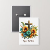 キュート宗教十字架の追加文字 缶バッジ (正面/裏面)