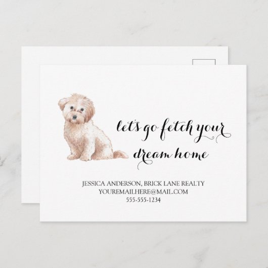 キュート実在ドグエステ買ートマーケティング ポストカード (正面/裏面)