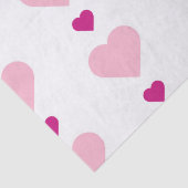 キュート対称マルチピンクハートオンホワイト 薄葉紙 (詳細)