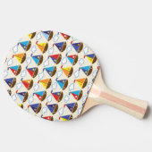 キュート帆船模様2 卓球ラケット (横)