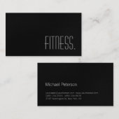 キュート平灰色ブラックフィットネス名刺 名刺 (正面/裏面)