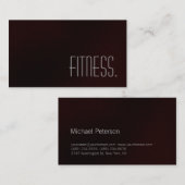 キュート平灰色レッドフィットネス名刺 名刺 (正面/裏面)