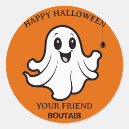 キュート幽霊カボチャハッピーハローウィンパーソナライズされた' ラウンドシール