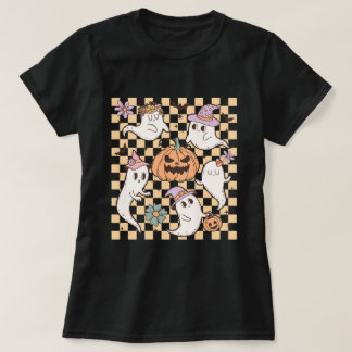 キュート幽霊カボチャレトロハロウィン Tシャツ