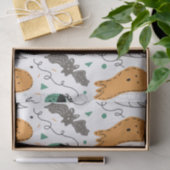 キュート幽霊カボプキンハロウィーンドードルイラストレーション 薄葉紙 (ギフト)