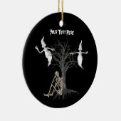 キュート幽霊スケルトンハロウィーンオーナメント セラミックオーナメント (右)