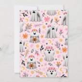 キュート幽霊スプオクタキュラーキッズハローウィンパーティ 招待状 (裏面)