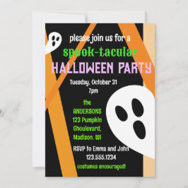 キュート幽霊スポック – タキュラハローウィンパーティ 招待状