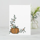 キュート幾何学オレンジカボチャハッピーハローウィン 招待状 (スタンド正面)