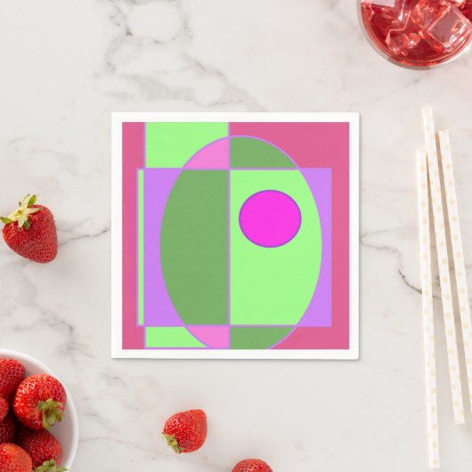 キュート幾何学模様 スタンダードカクテルナプキン (インサイチュ)