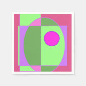 キュート幾何学模様 スタンダードカクテルナプキン (正面)