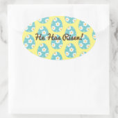 キュート彼がイースターのラウンドクラシックステッカーを復活 楕円形シール (バッグ)