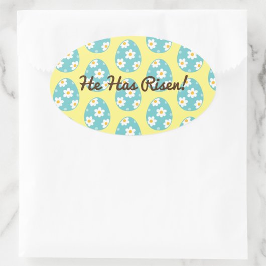 キュート彼がイースターのラウンドクラシックステッカーを復活 楕円形シール (バッグ)