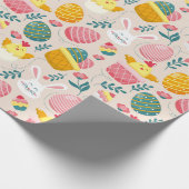 キュート復活祭パターンラッピング紙 ラッピングペーパー (角)