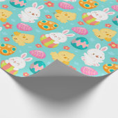 キュート復活祭パターンラッピング紙 ラッピングペーパー (角)
