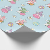 キュート復活祭パターンラッピング紙 ラッピングペーパー (角)