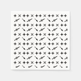 キュート忍者ウォリアー子供の誕生日 スタンダードカクテルナプキン