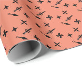 キュート忍者ウォリアー子供の誕生日 ラッピングペーパー (ロールコーナー)