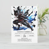 キュート忍者武術アーツ誕生日 招待状 (スタンド正面)