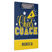 キュート応援コパーソナライズされたーチブルー&イエ王室のロー クリップボード (右)