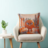 キュート怒オレンジスクエアクッション クッション (椅子)