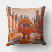 キュート怒オレンジスクエアクッション クッション (裏面)