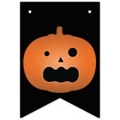 キュート怖いハロウィーンのカボチャのちょうちんカボチャハローウィンパーティ バンティングフラッグ (第1の旗)