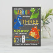 キュート怖いリトルドラゴン誕生日 招待状 (スタンド正面)