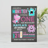 キュート怖いリトルモンスターズ誕生日 招待状 (スタンド正面)