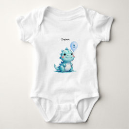 キュート恐竜のロアボーイハッピーバースデーパーティー ベビーボディスーツ