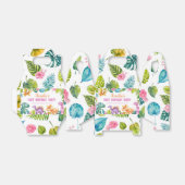 キュート恐竜の女の子の誕生日お願いボックス フェイバーボックス (折り畳みなし)