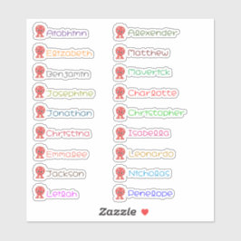 キュート恐竜カスタムの名前の複数のスタンプ シール