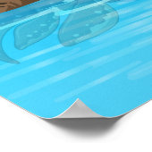 キュート恐竜カスタム文字ポスター ポスター (角)