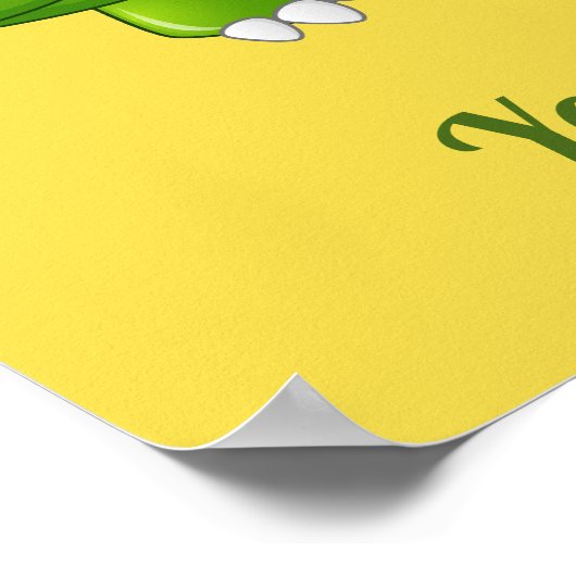 キュート恐竜カスタム文字&カラーポスター ポスター (角)