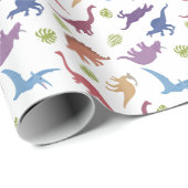 キュート恐竜キッドディノ誕生日ギフト ラッピングペーパー (ロールコーナー)