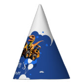 キュート恐竜ショベルトラクター誕生日 パーティーハット (右)