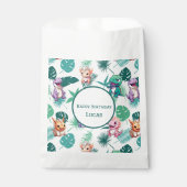 キュート恐竜ジャングルスクール子供の誕生日パーティーボー フェイバーバッグ (正面)