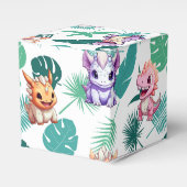 キュート恐竜ジャングルスクール子供の誕生日パーティーボー フェイバーボックス (正面サイド)