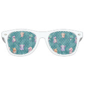 キュート恐竜ジャングルスクール子供の誕生日パーティーボー レトロサングラス (正面)